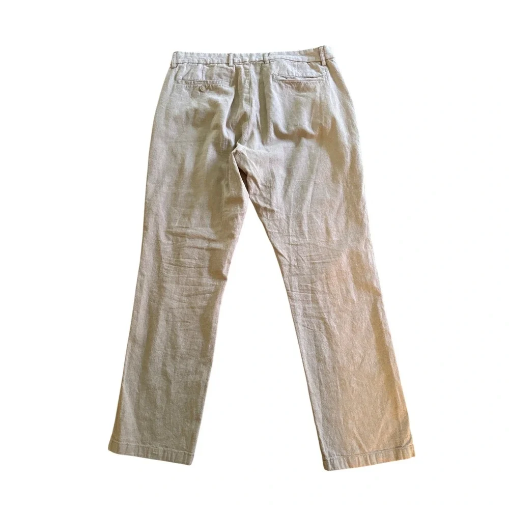 Old Navy Rotation Slim Linen Blend Pants Pale Khaki 34x30 Mens Pale Khaki Preppy